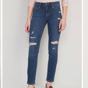 Old Navy mid rise power‎ slim straight denim